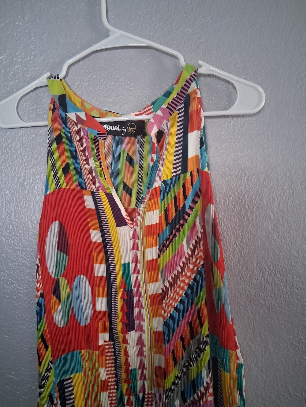 Desigual NWOT Abstract Colorful Sleeveless Unique 42/L/10 - Picture 3 of 8